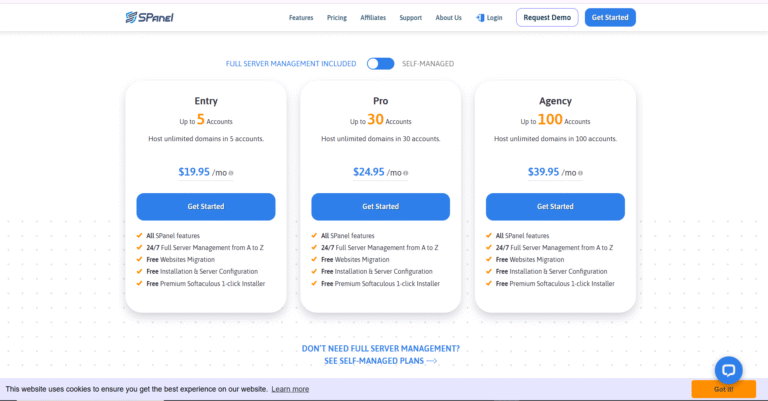 Spanel Pricing Plans